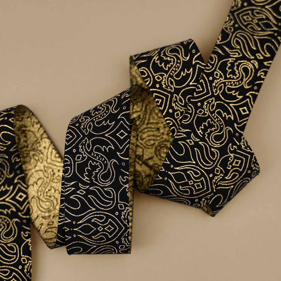 Fire Glow - Scribe - 1-1/4" width width - by Sarah Watts - One Yard