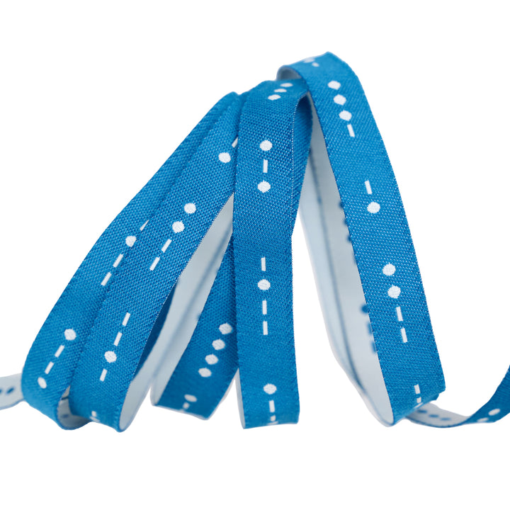PREORDER - High Flight - Morse Code in Cloud - 3/8" width - by Sarah Thomas - One Yard