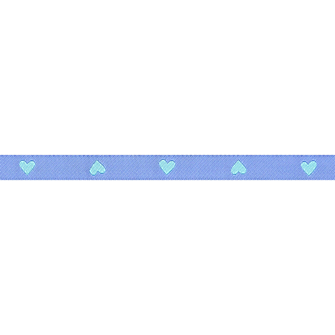 Hearts in Turquoise - 3/8" width - Hearts and Sparks by Melody Miller - One Yard