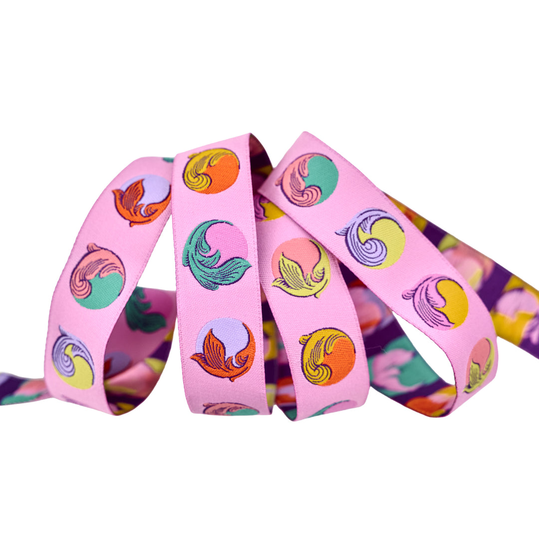 Legendary - Gumballs in Wild Orchid - 7/8" width - by Tula Pink - One Yard (Preorder)