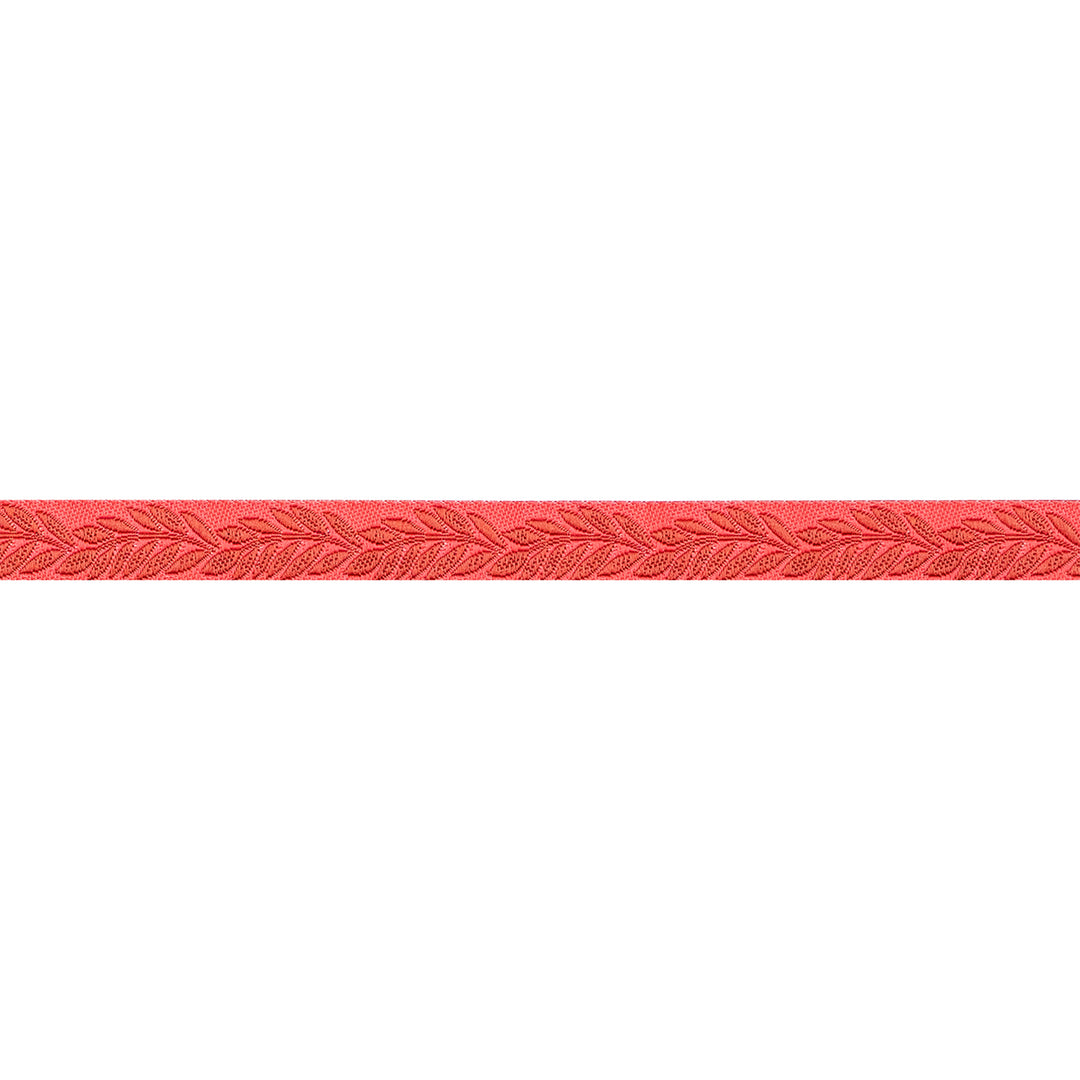 Foliage - Foliage in Coral - 3/8" width - by Sally Kelly - One Yard