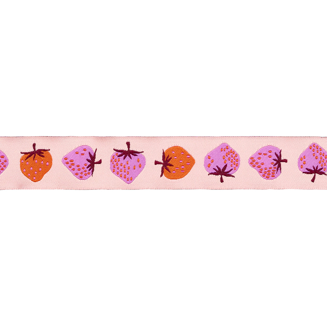 PREORDER - Strawberry - Strawberry in Peach Cream - 7/8" width - by Kimberly Kight - One Yard