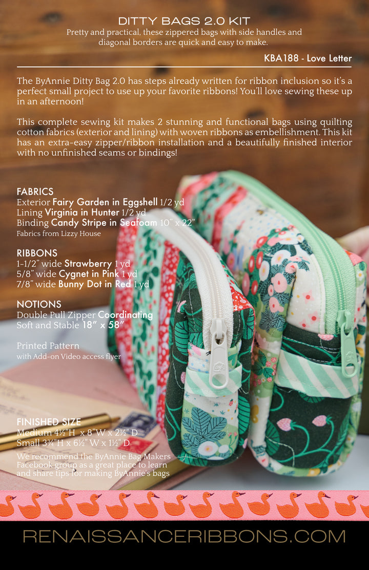 Sewing Kit - Ditty Bags 2.0 - Love Letter