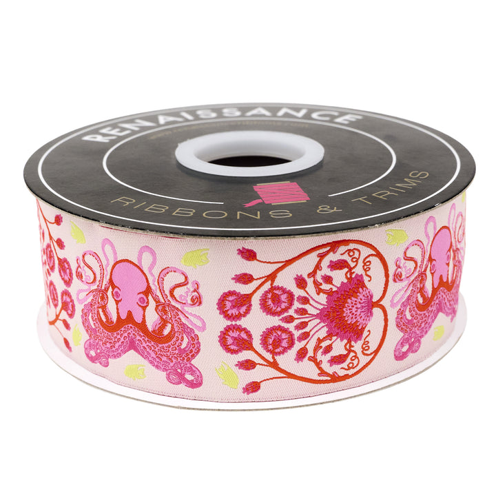 Floral Reef - Octogarden in Coralline - 1-7/8" width - by Tula Pink - One Yard (Preorder)