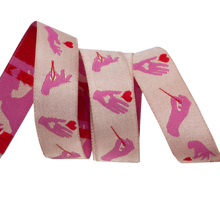 Busy Fingers,Morning Pink-Tula Pink-7/8"-by the yd