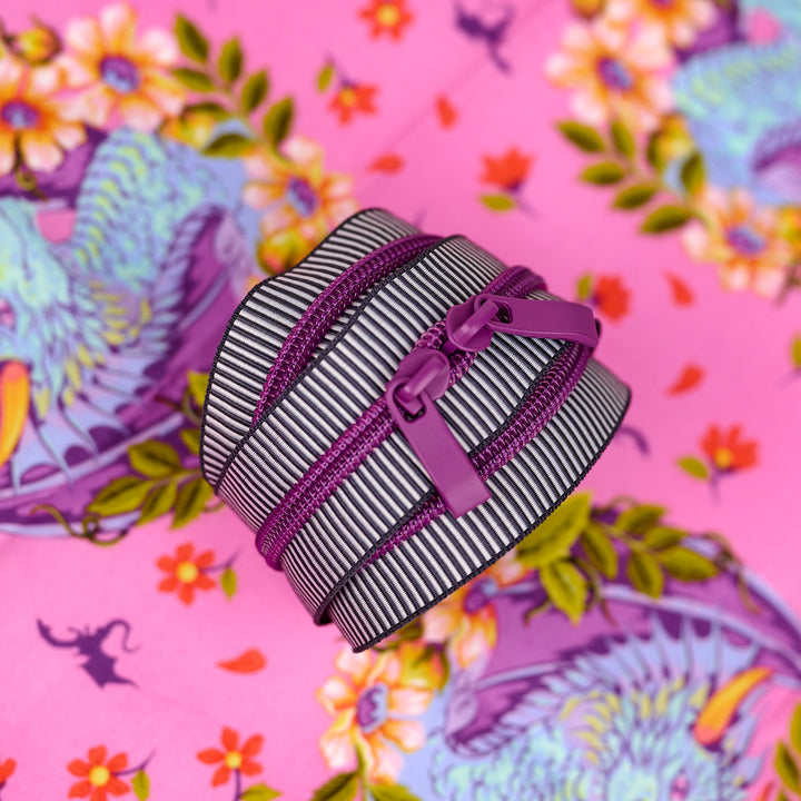 Purple Reign - Handbag Zipper - Renaissance Ribbons