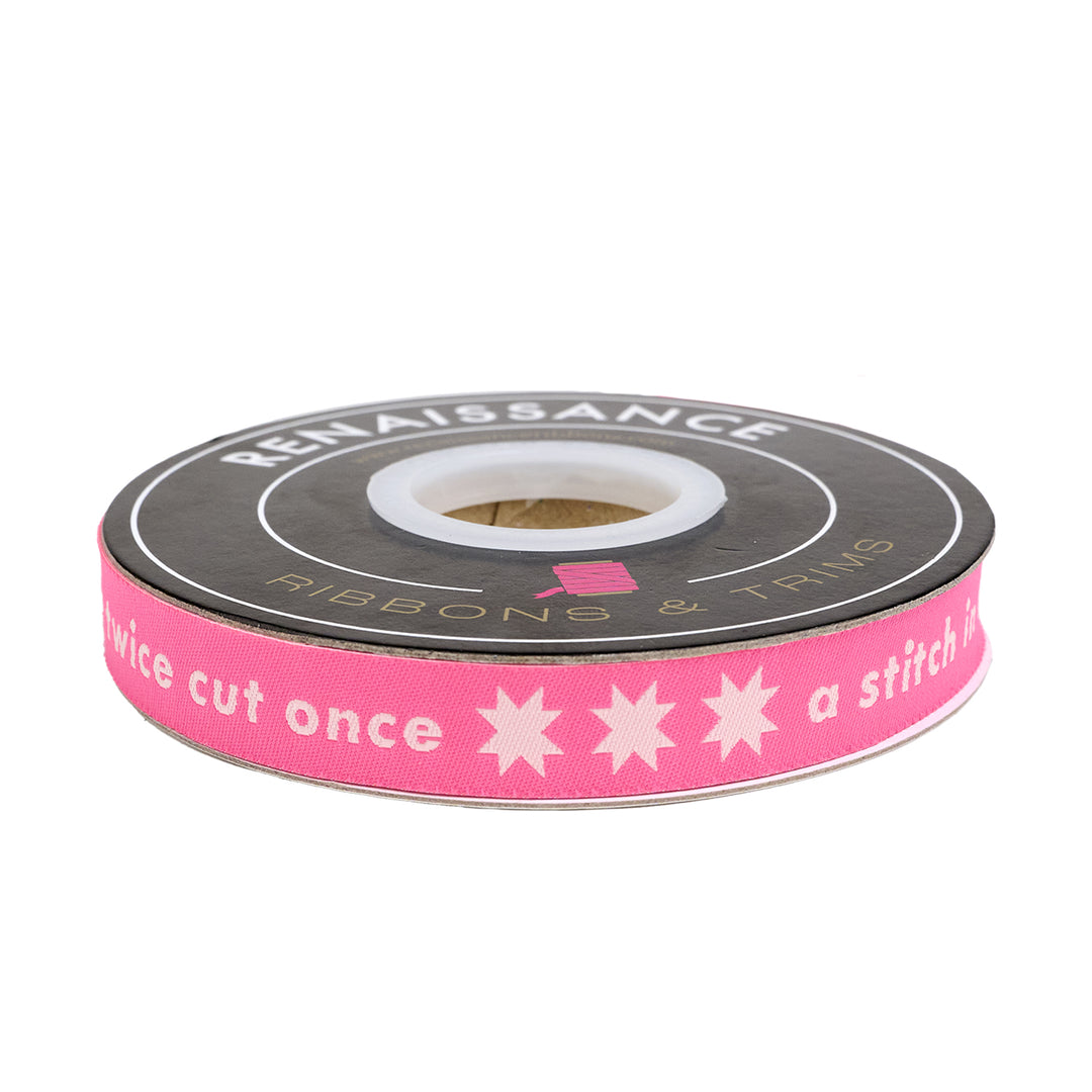 PREORDER - Catnap - Measure Twice in Neon Pink - 5/8" width - by Alexia Abegg - One Yard