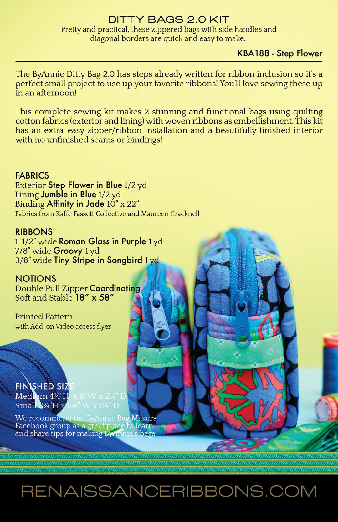 Sewing Kit - Ditty Bags 2.0 - Step Flower