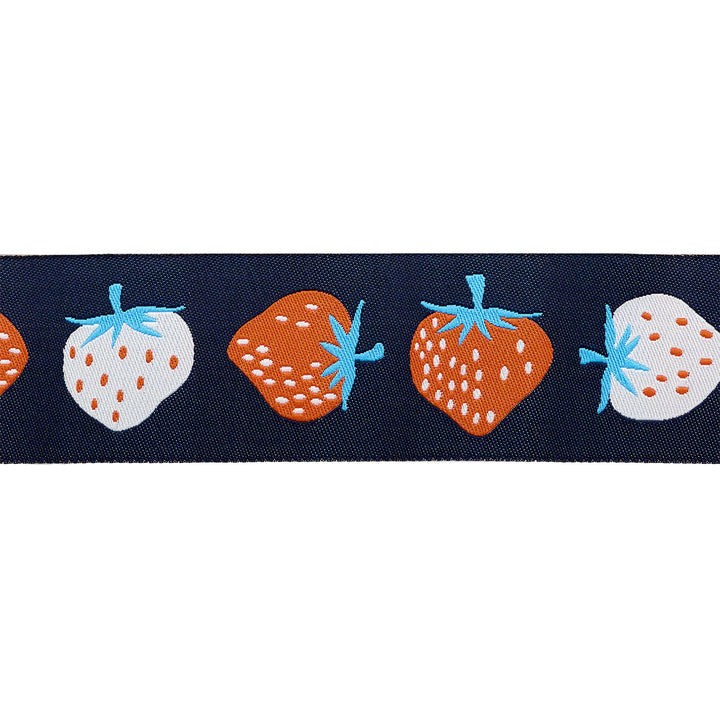 PREORDER - Strawberry - Strawberry in Navy - 1-1/2" width - by Kimberly Kight - One Yard