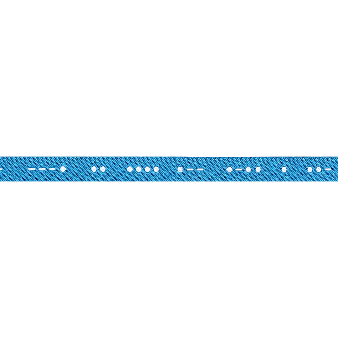 PREORDER - High Flight - Morse Code in Cloud - 3/8" width - by Sarah Thomas - One Yard