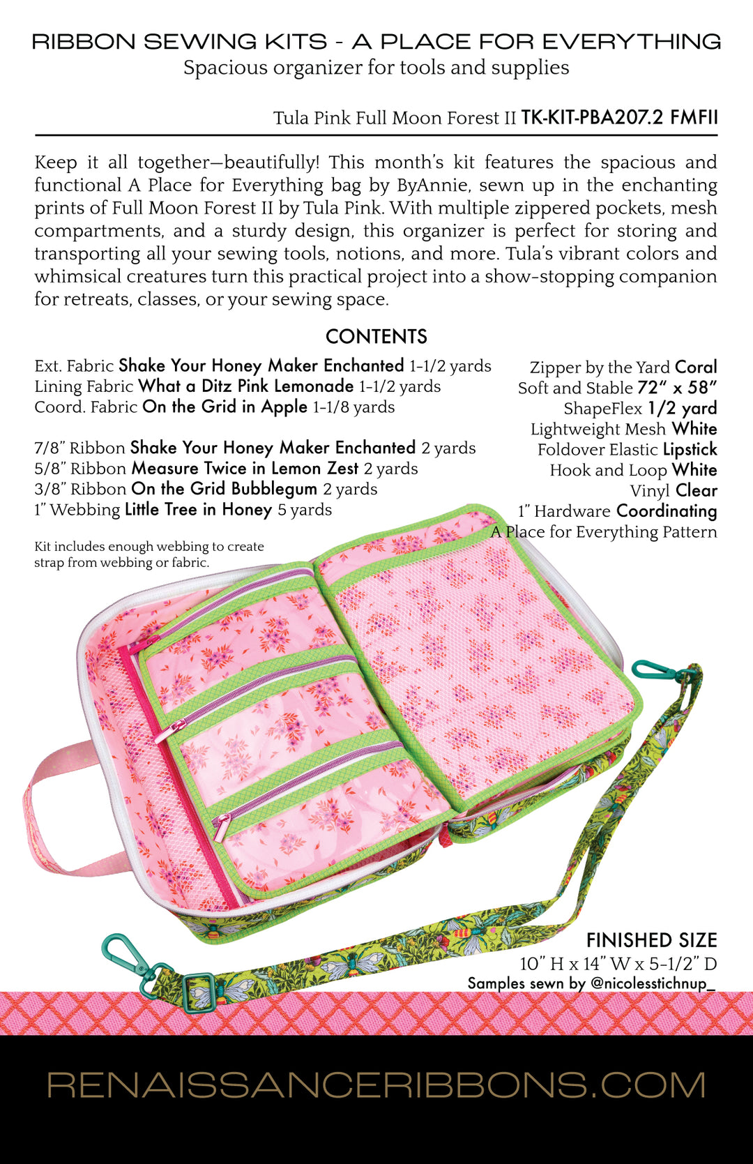 Sewing Kit - A Place for Everything with Full Moon Forest II