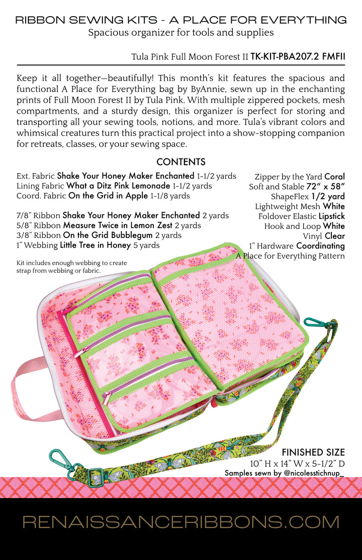 Sewing Kit - A Place for Everything with Full Moon Forest II