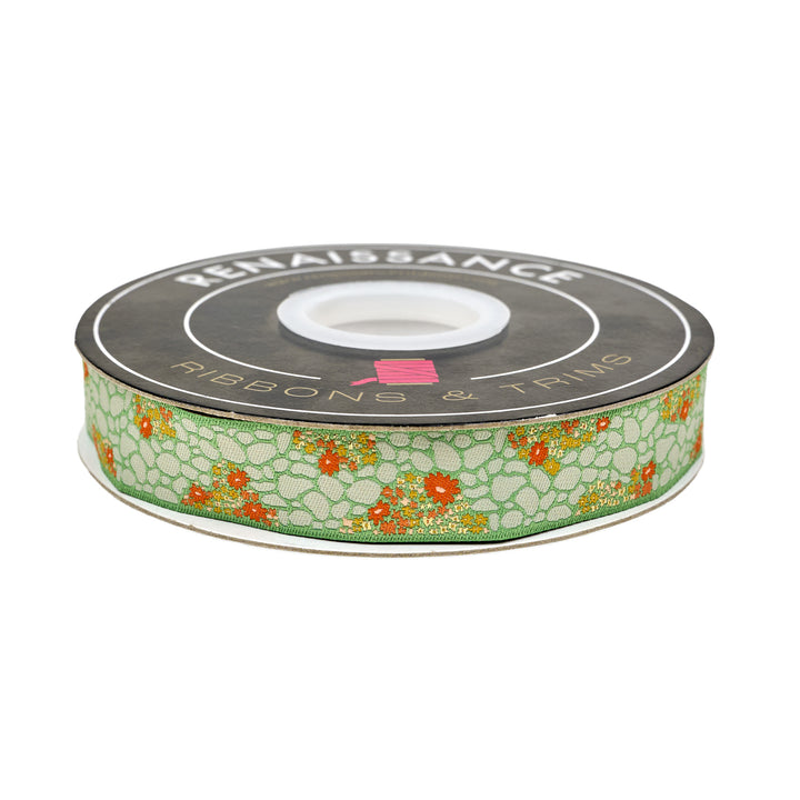 Poppy Night - Cobblestone Path - 7/8" wdith - by Renaissance Ribbons - One Yard