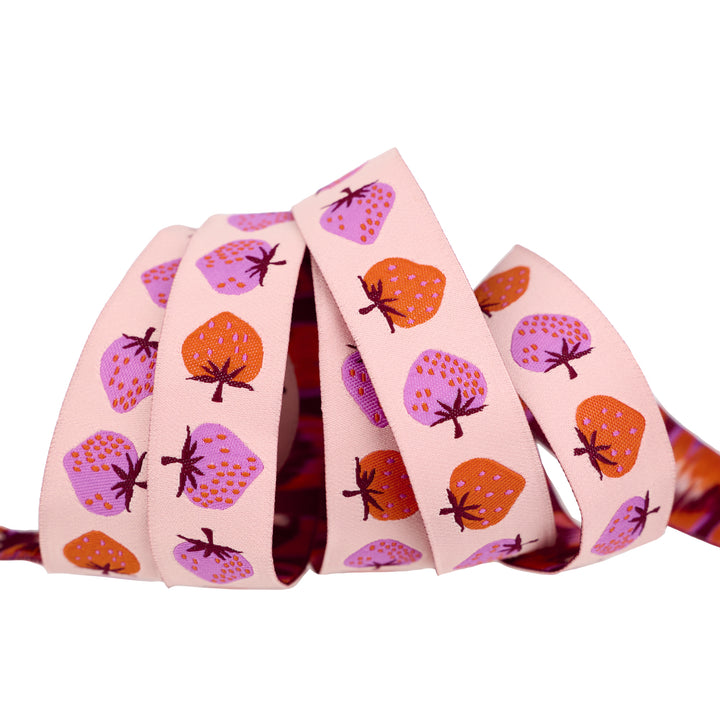 PREORDER - Strawberry - Strawberry in Peach Cream - 7/8" width - by Kimberly Kight - One Yard