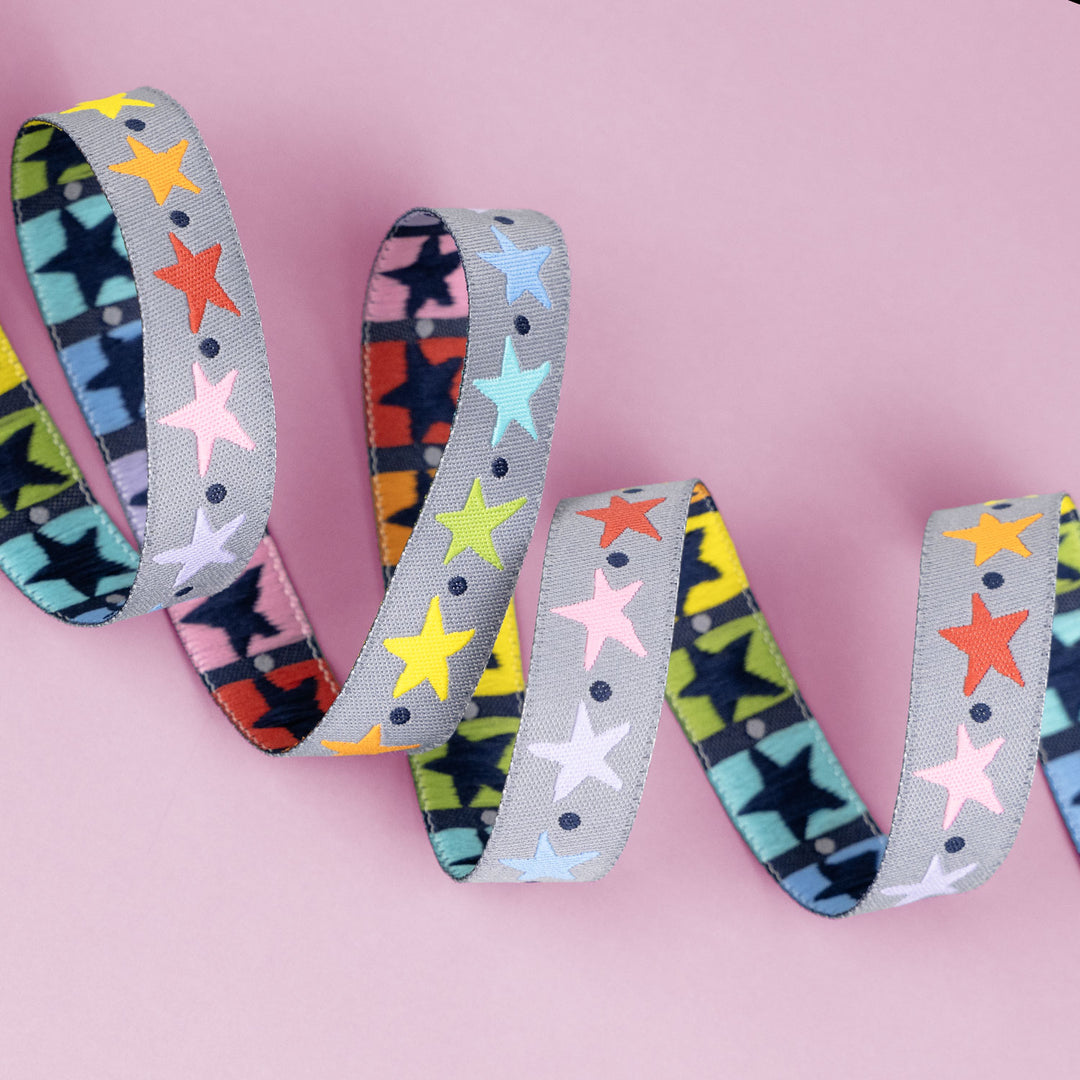 Meowter Space - Twinkle - 5/8" width - by Pammie Jane - One Yard