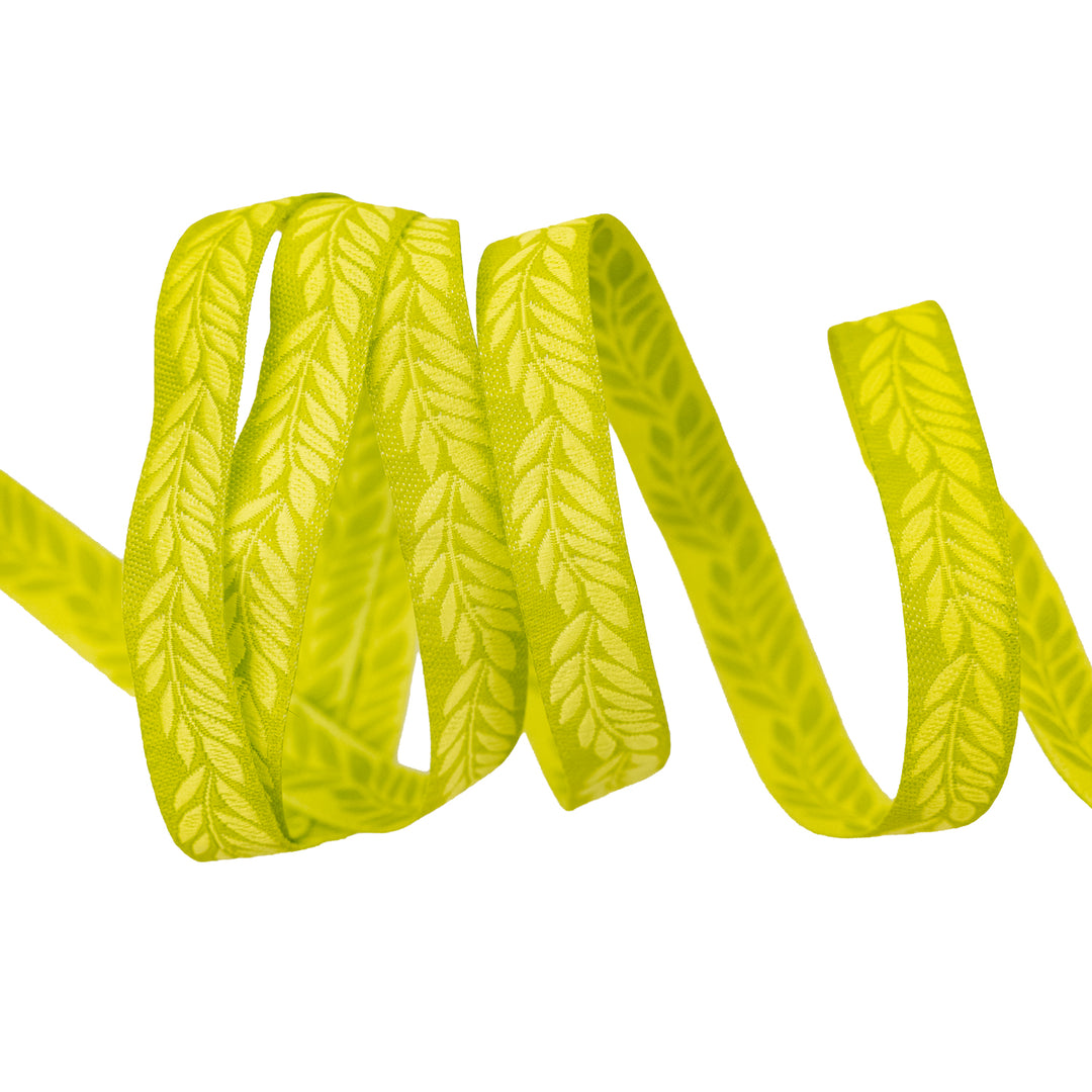 Foliage - Foliage in Citrus - 3/8" width - by Sally Kelly - One Yard