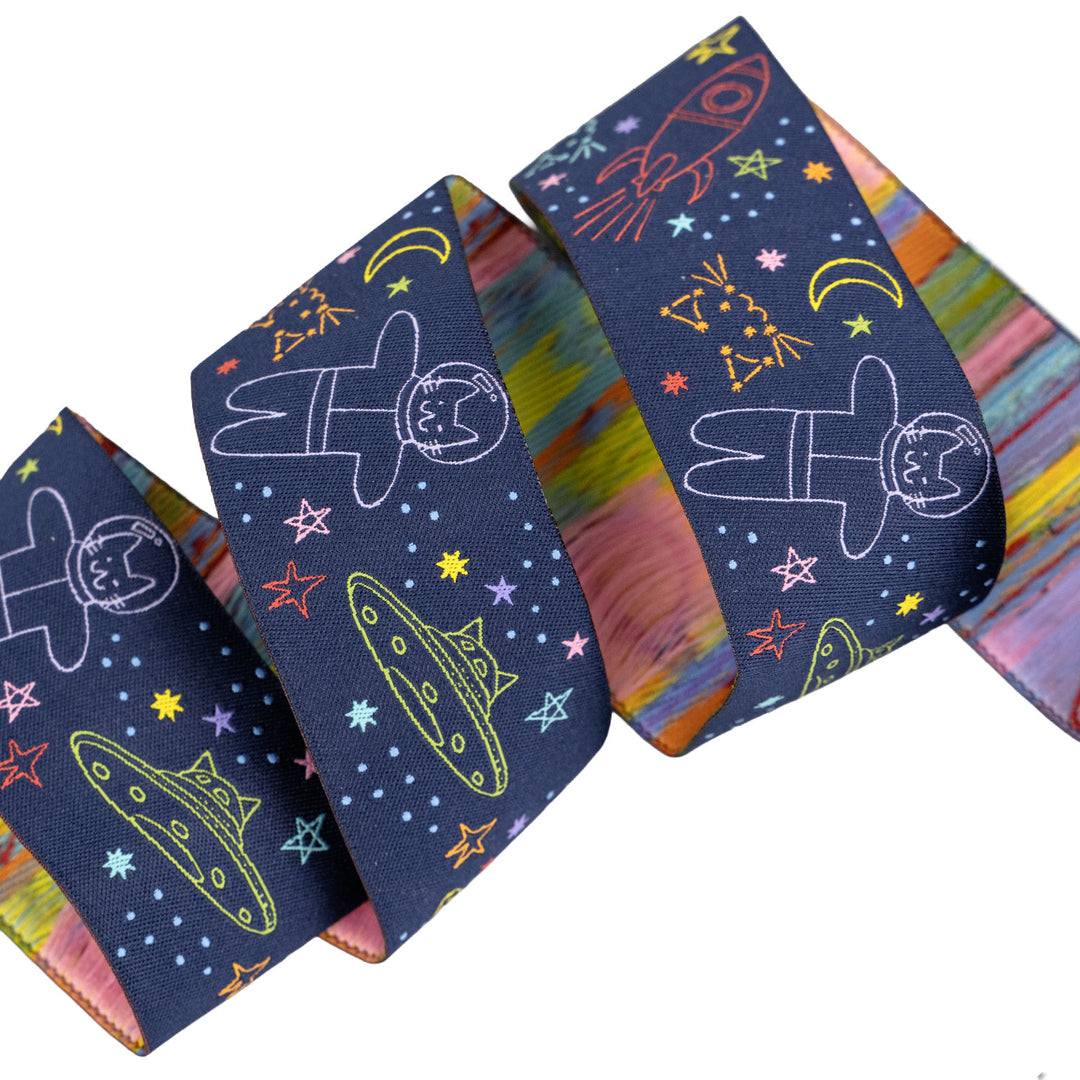 Meowter Space - Meowter Space - 1-1/2" width - by Pammie Jane - One Yard