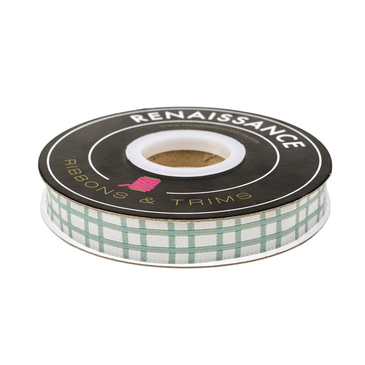 Montana Bloom - Blue Plaid - 5/8" width - by Cate and Rainn - One Yard (Preorder)