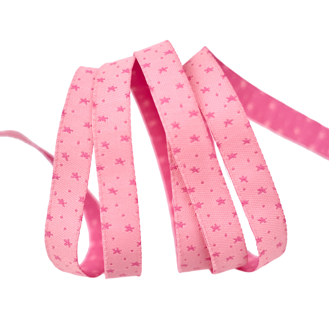 Celestial Garden - Starlit Sky in Pink - 3/8" width - by Alexandra Bordallo - One Yard