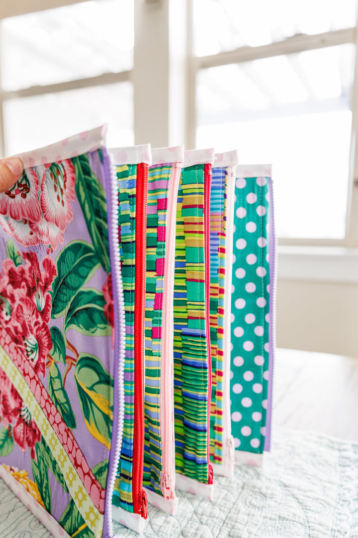 Sewing Kit - Booklet Pouch - Aneela Hoey - Rhododendrons