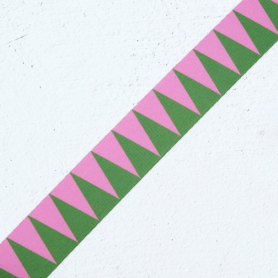 Sawtooth Webbing in Dragonfruit - 1-1/2" width - by Renaissance Ribbons