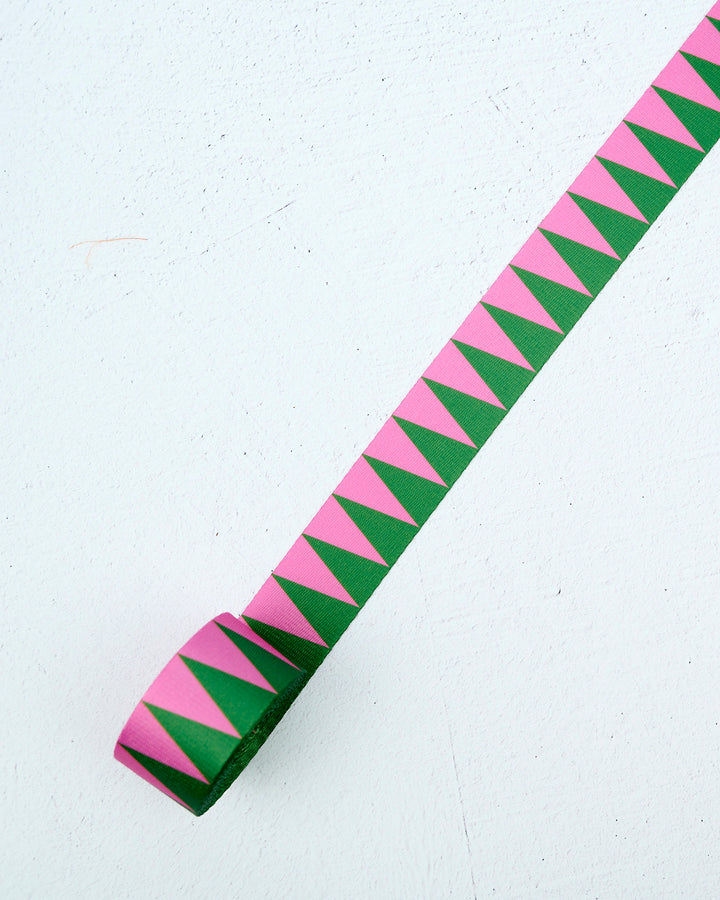 Sawtooth Webbing in Dragonfruit - 1-1/2" width - by Renaissance Ribbons