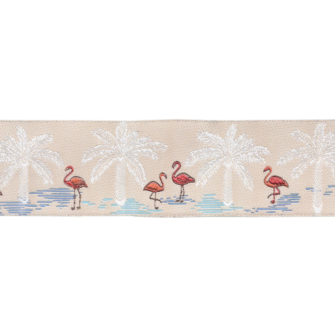 Gulf Breeze - Flamingo Paradise - 1-1/2" width - by Becca Plymale - One Yard