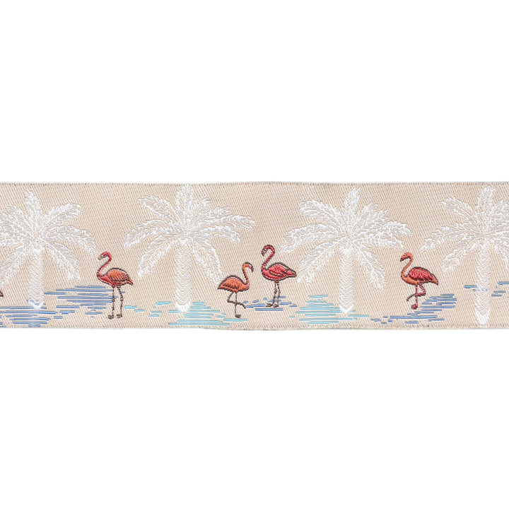 Gulf Breeze - Flamingo Paradise - 1-1/2" width - by Becca Plymale - One Yard
