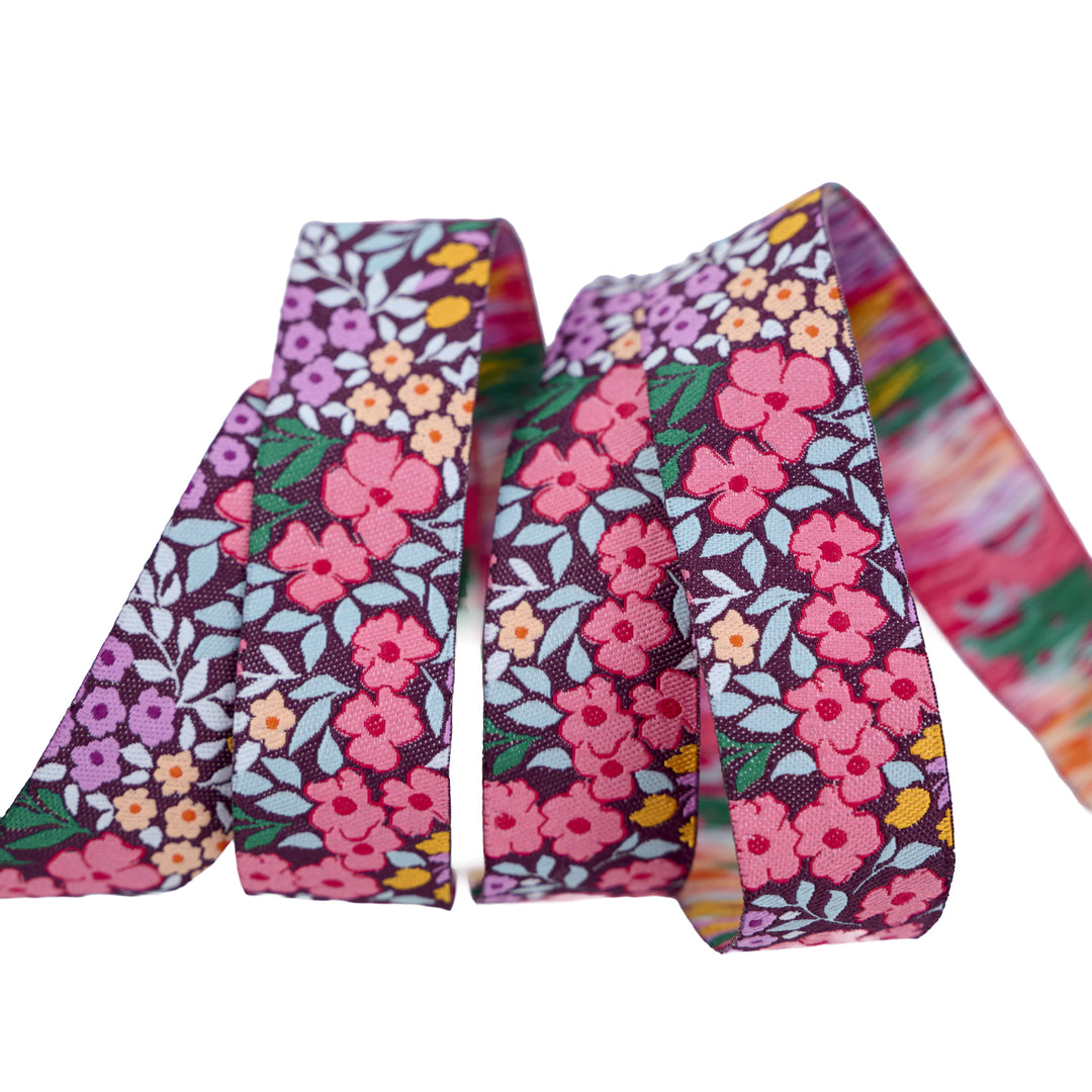 Sunset Cottage - Petalfield in Purple - 7/8" width - by Stephanie Organes - One Yard (Preorder)