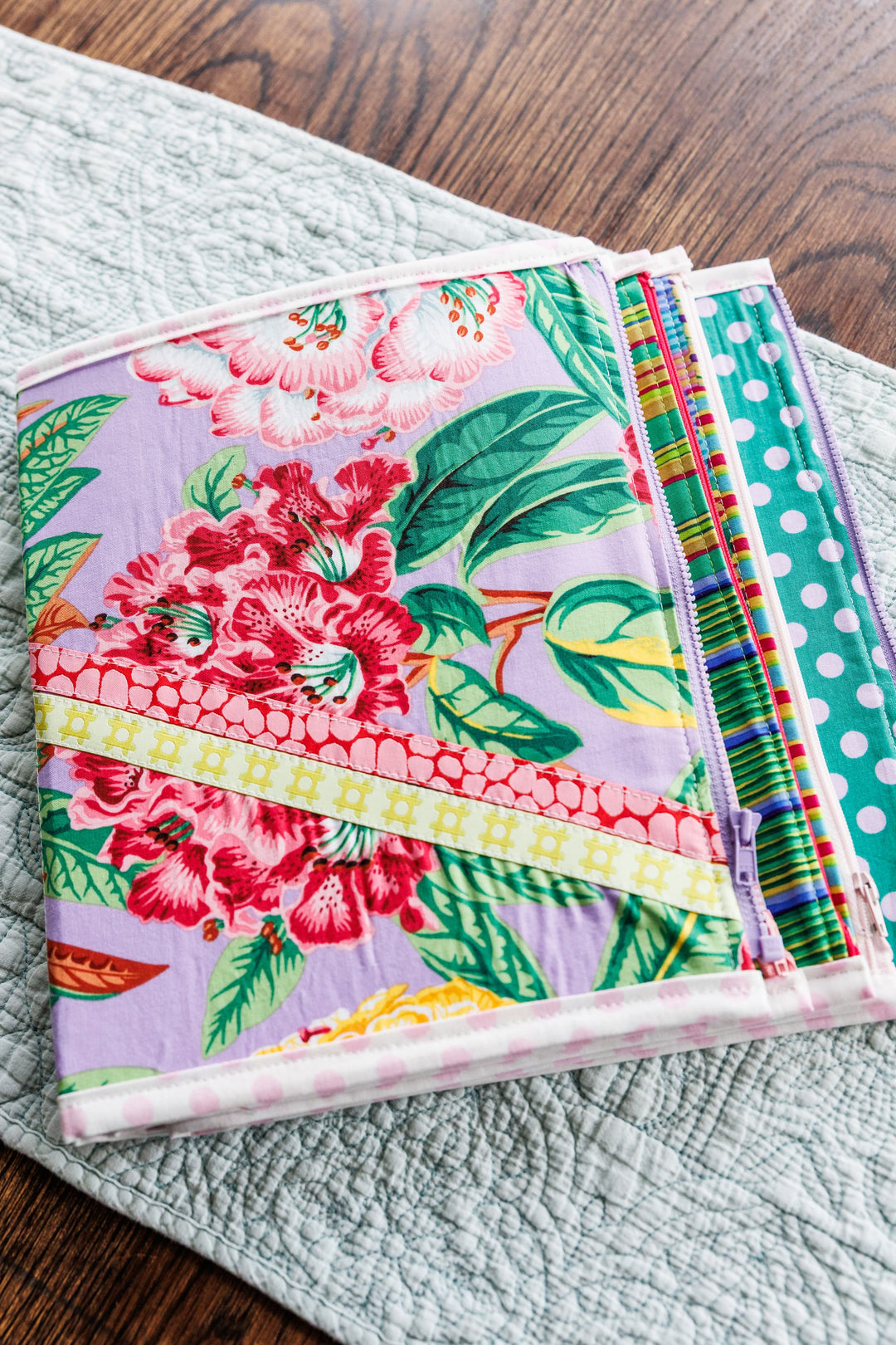 Sewing Kit - Booklet Pouch - Aneela Hoey - Rhododendrons