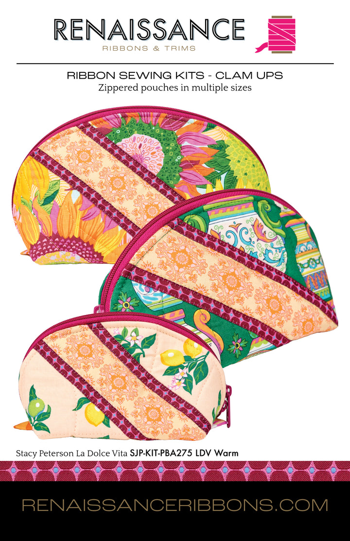 Sewing Kit - Clam Ups - ByAnnie - La Dolce Vita in Warm BASE