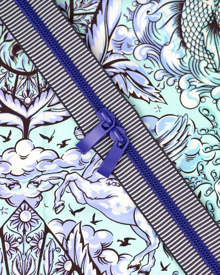 Blue Ember - Handbag Zipper - Renaissance Ribbons