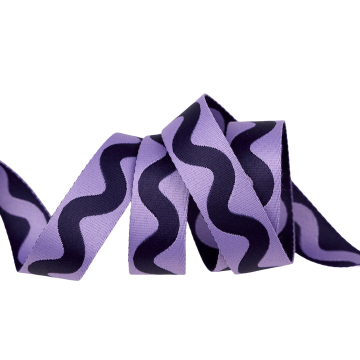 Floral Reef - Lil Squiggle in Ultraviolet - 1" width WEBBING - by Tula Pink - One Yard (Preorder)