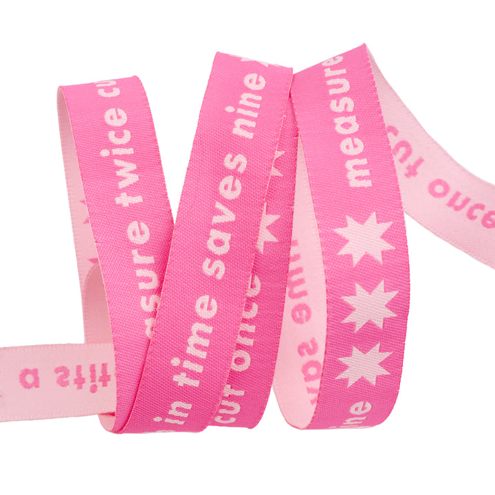 PREORDER - Catnap - Measure Twice in Neon Pink - 5/8" width - by Alexia Abegg - One Yard