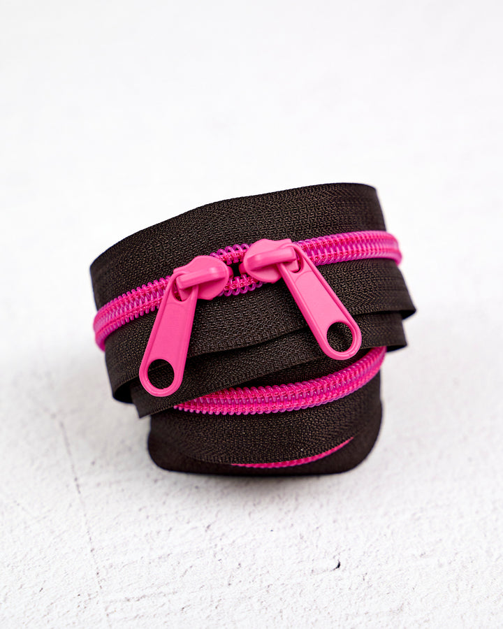 Neon Rose - Handbag Zipper - Renaissance Ribbons