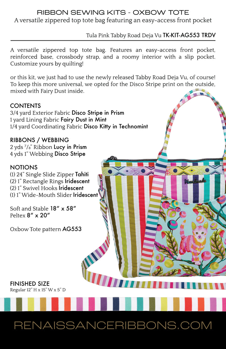 Sewing Kit - Oxbow Tote featuring Tabby Road