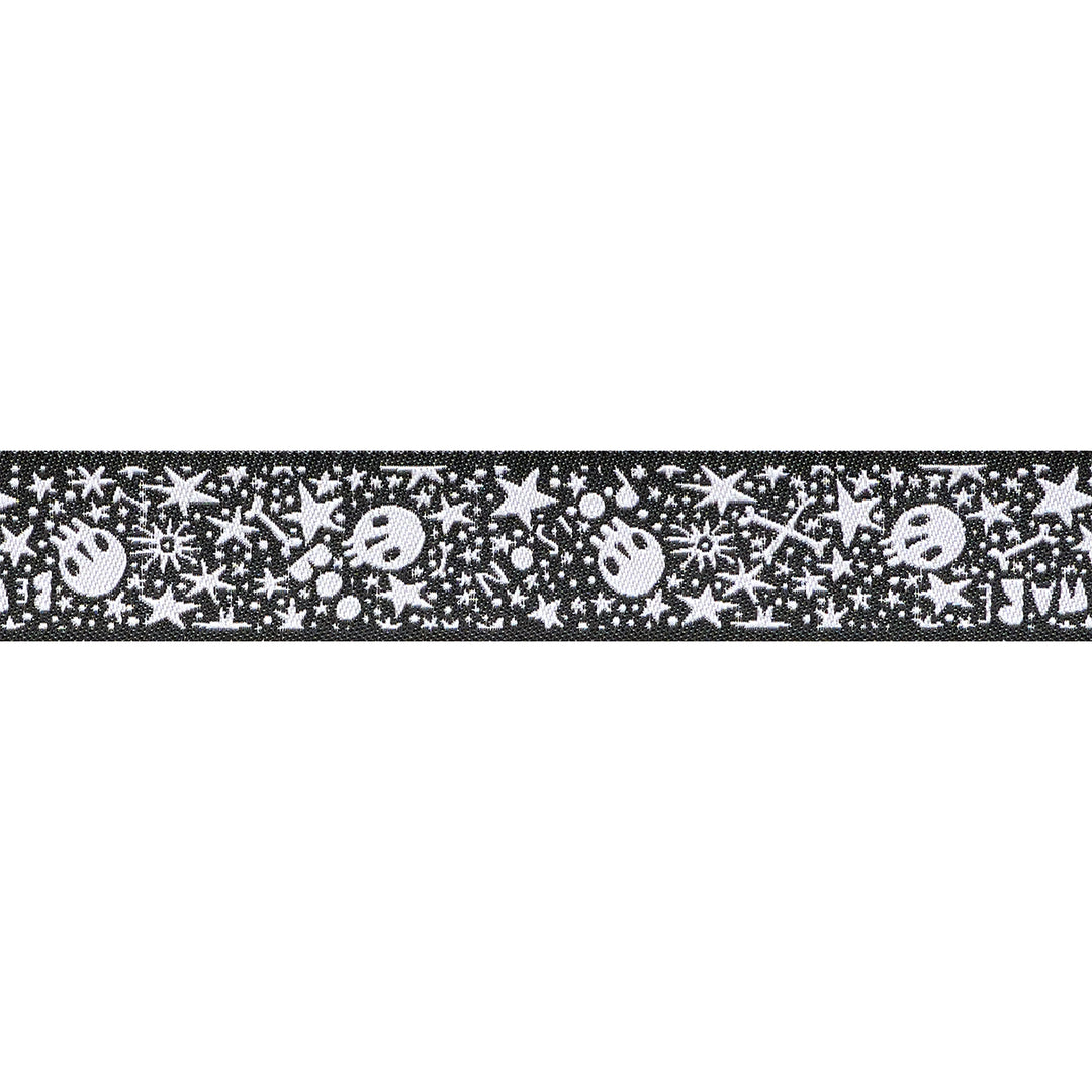 PREORDER - Witchy Ways - Skelly Stars and Bones  - 7/8" width - by Cori Dantini - One Yard