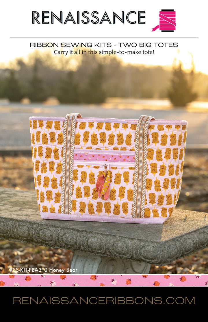 Sewing Kit - Two Big Totes with Honey Bears