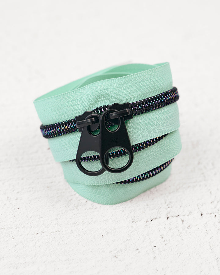 Clearly Aqua - Handbag Zipper - Renaissance Ribbons