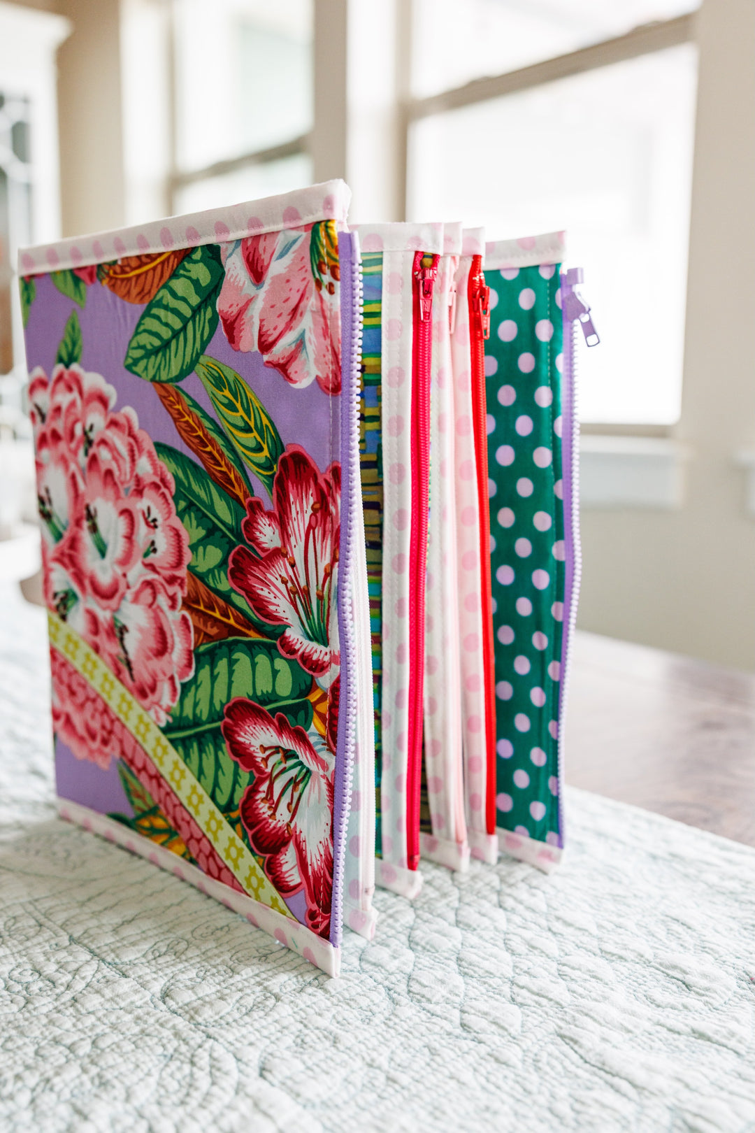 Sewing Kit - Booklet Pouch - Aneela Hoey - Rhododendrons