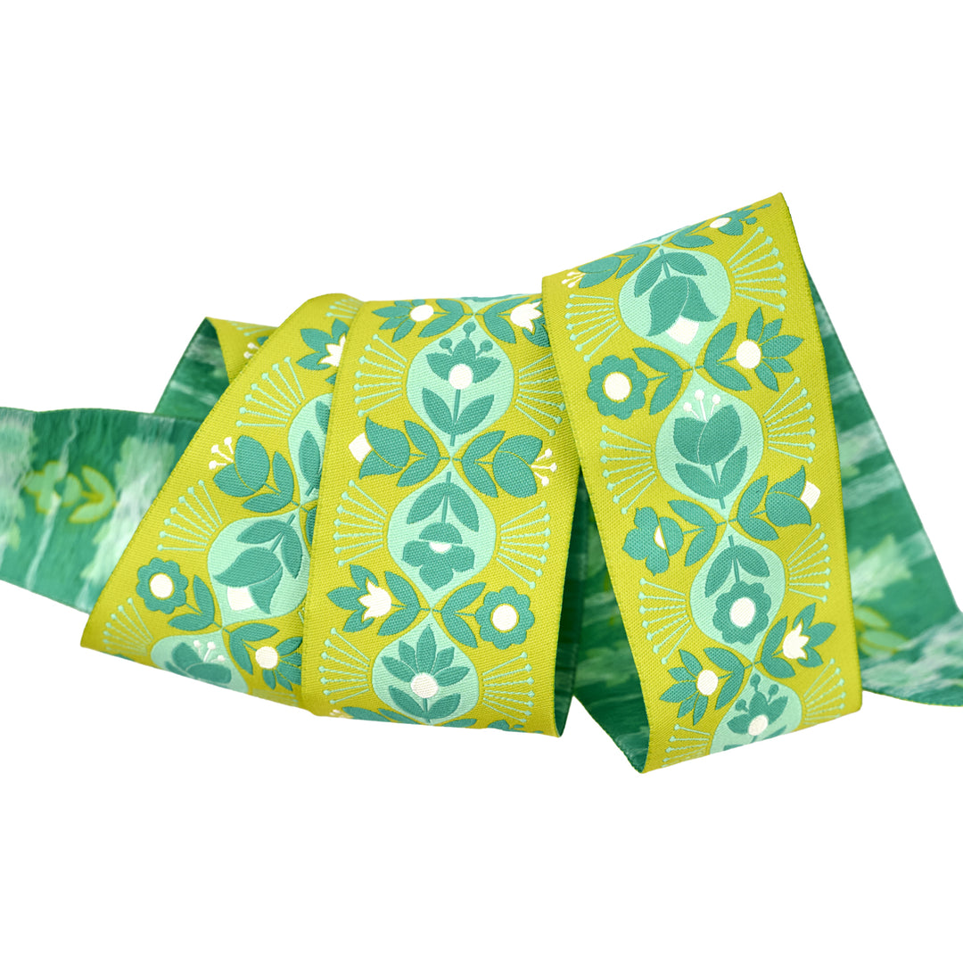 Legendary - Beg Your Garden in Apple - 1-7/8" width - by Tula Pink - One Yard (Preorder)