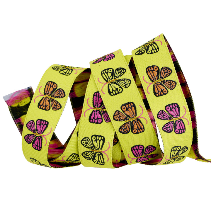 PREORDER - Ooh Lucky Lucky - Butterfly - 7/8" width - by Alexia Abegg - One Yard