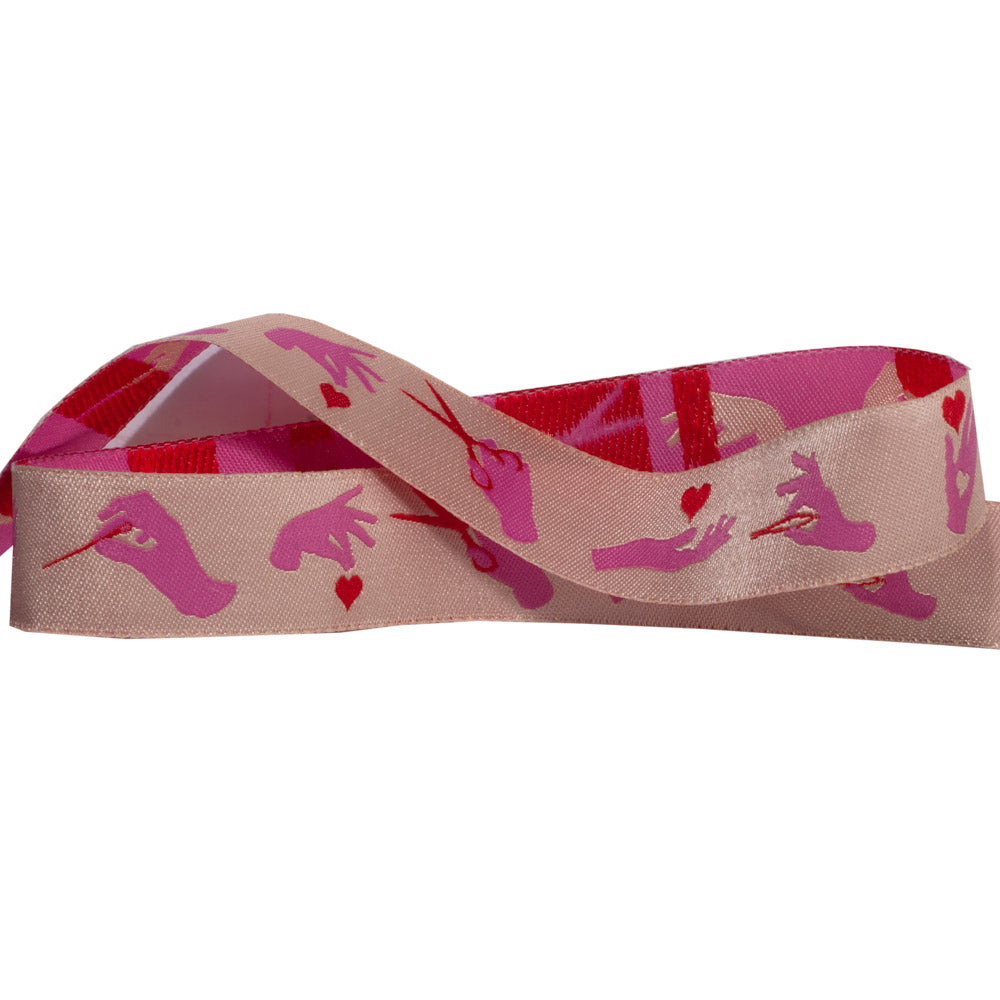 Busy Fingers,Morning Pink-Tula Pink-7/8"-by the yd