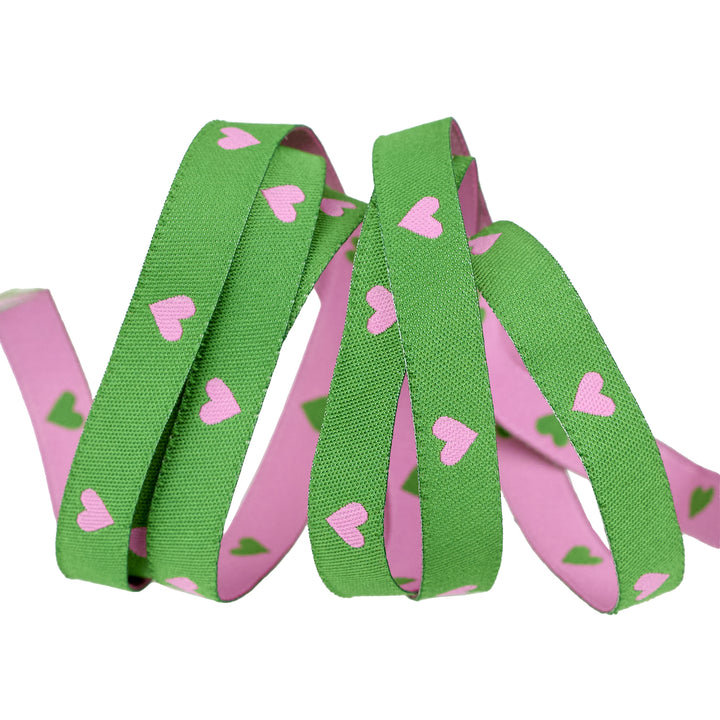 Hearts in Verdant - 3/8" width - Hearts and Sparks by Melody Miller - One Yard