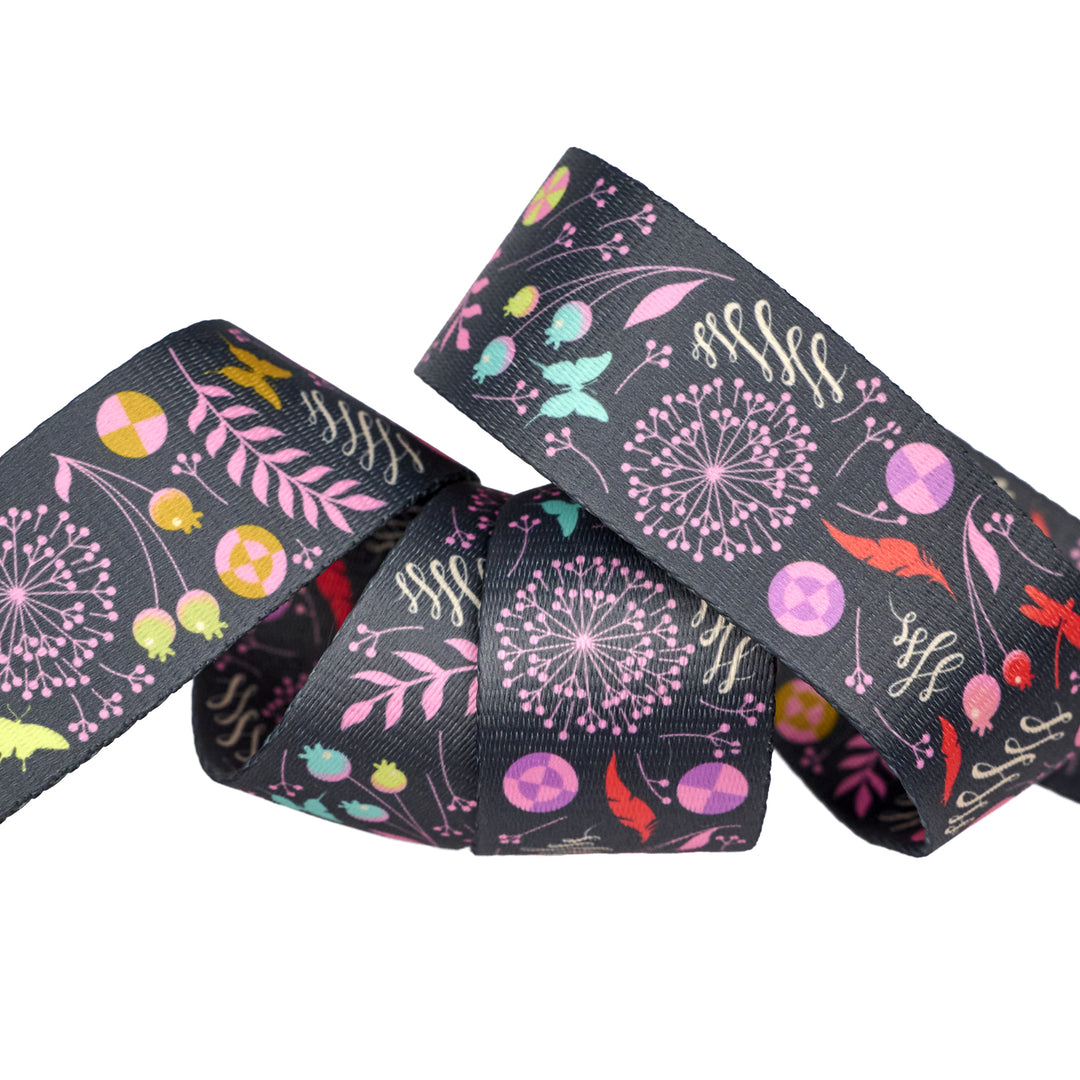 Prince Charming Deja Vu - Dandelion WEBBING - 1-1/2" width - by Tula Pink - 3 Yard Pack (Preorder)