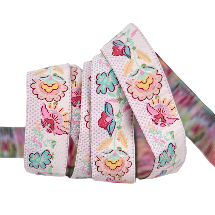 Paradise Garden - Blossom Bazaar - 1" width - by Patty Basemi - One Yard