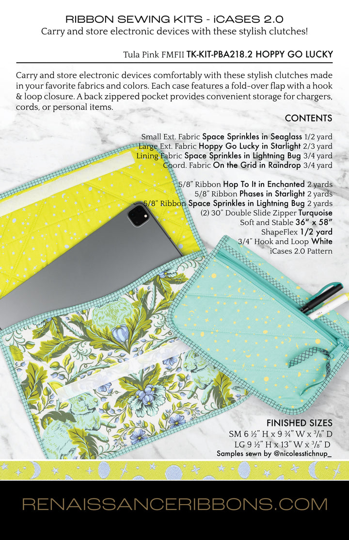 Sewing Kit - iCases 2.0 in Tula Pink's Hoppy Go Lucky