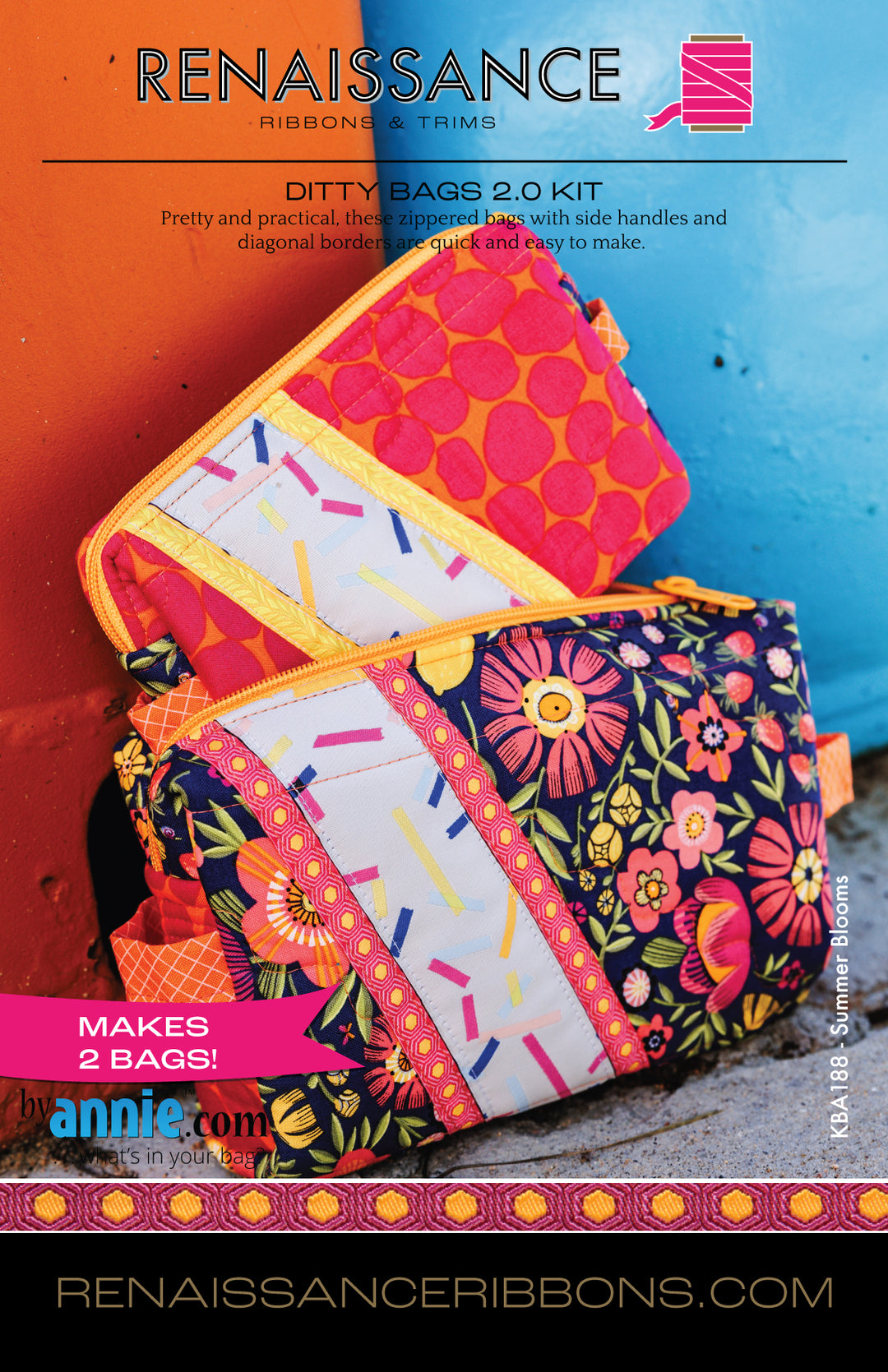 Sewing Kit - Ditty Bags 2.0 - Summer Blooms