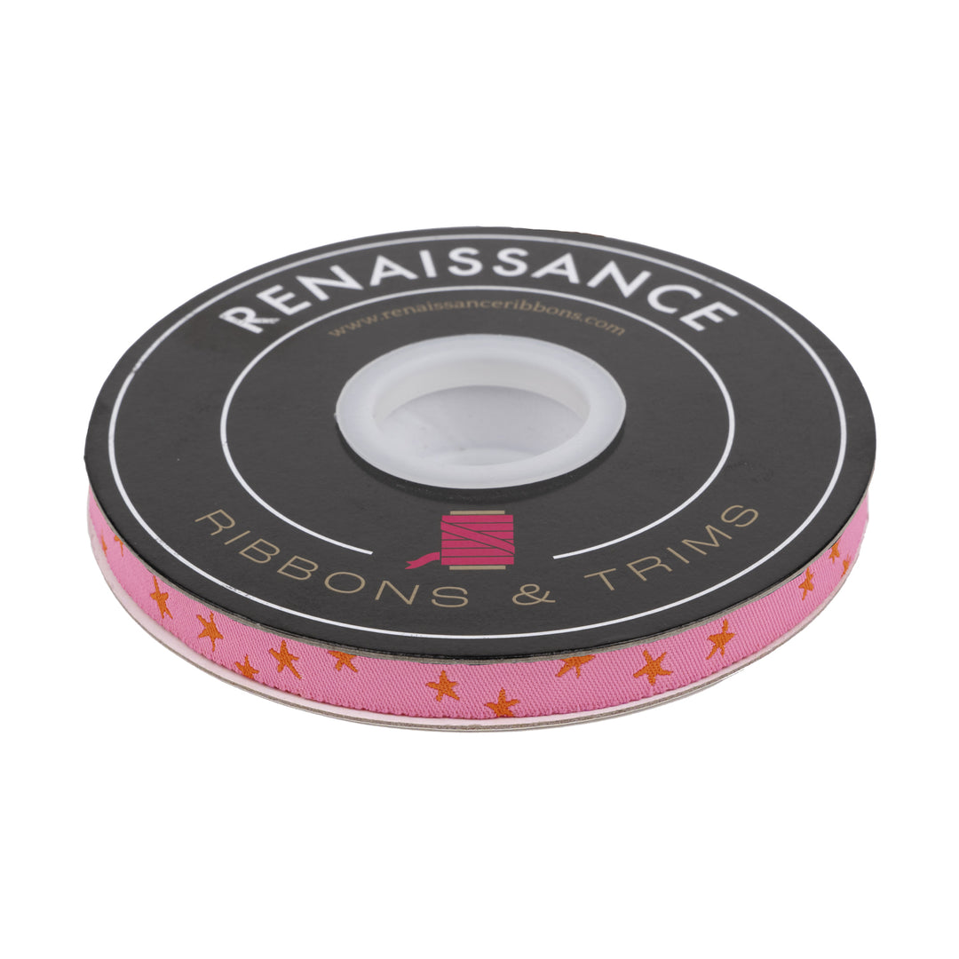 Mixtape - Starry in Vivid Pink - 3/8" - by Alexia Abegg - One Yard