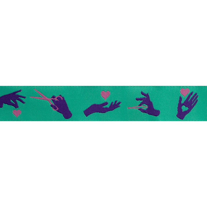 Busy Fingers, Night Mint-Tula Pink-7/8"-by the yd
